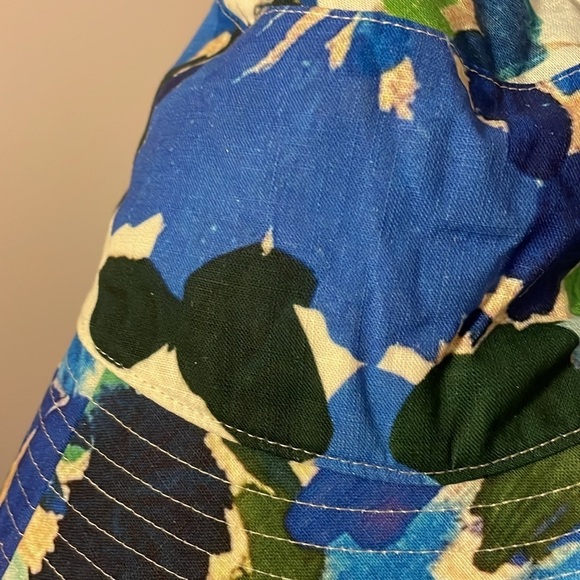 Baiia Linen Bucket Hat - Monet Wide Brim Sun Blue Green White Australia main image 8